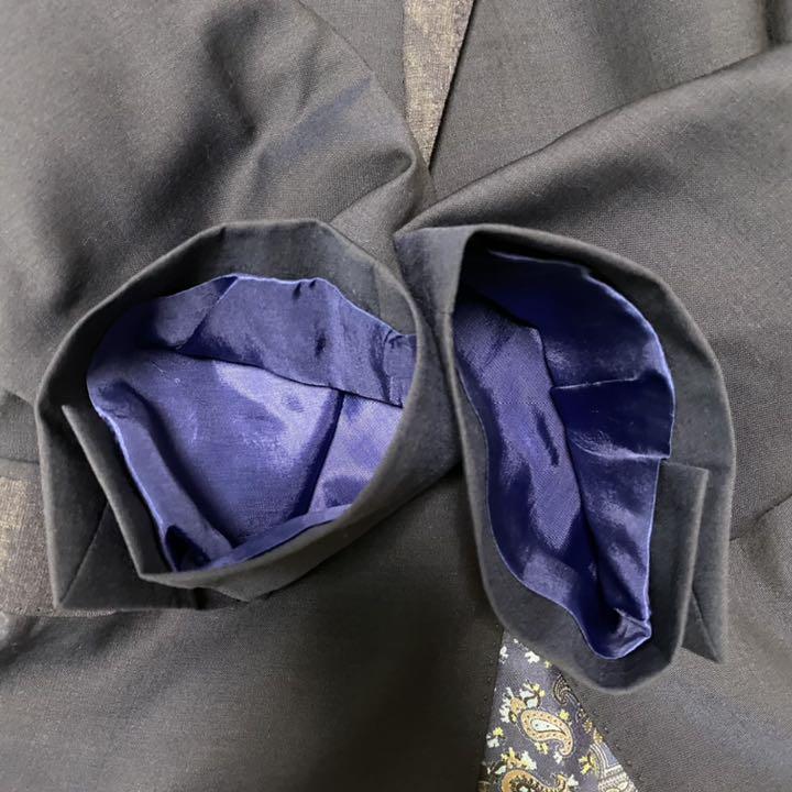 試着のみ しつけ糸付き ETRO エトロ ジャケット ペイズリー ネイビー