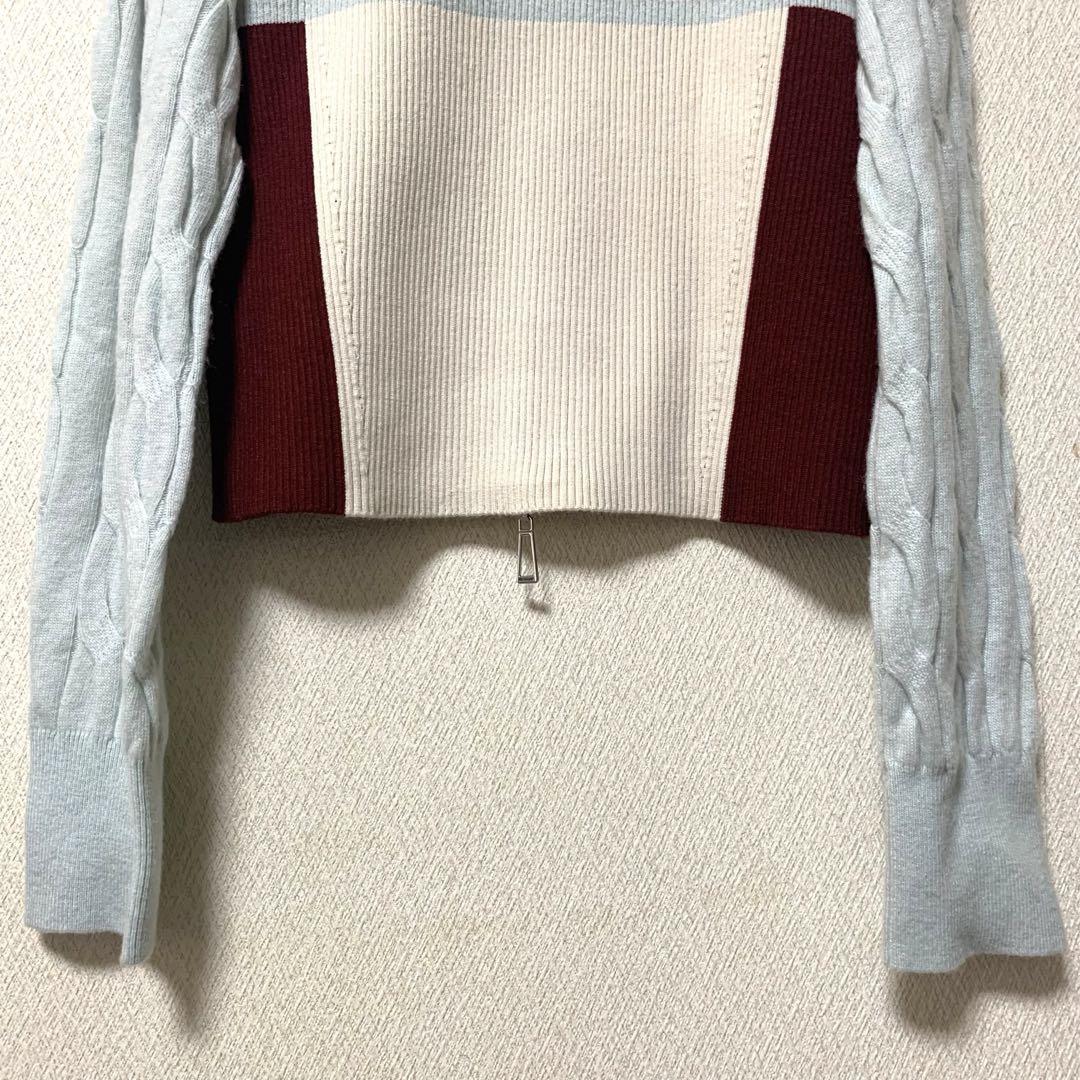 美品】リリーブラウン トラックニットウールジャケット