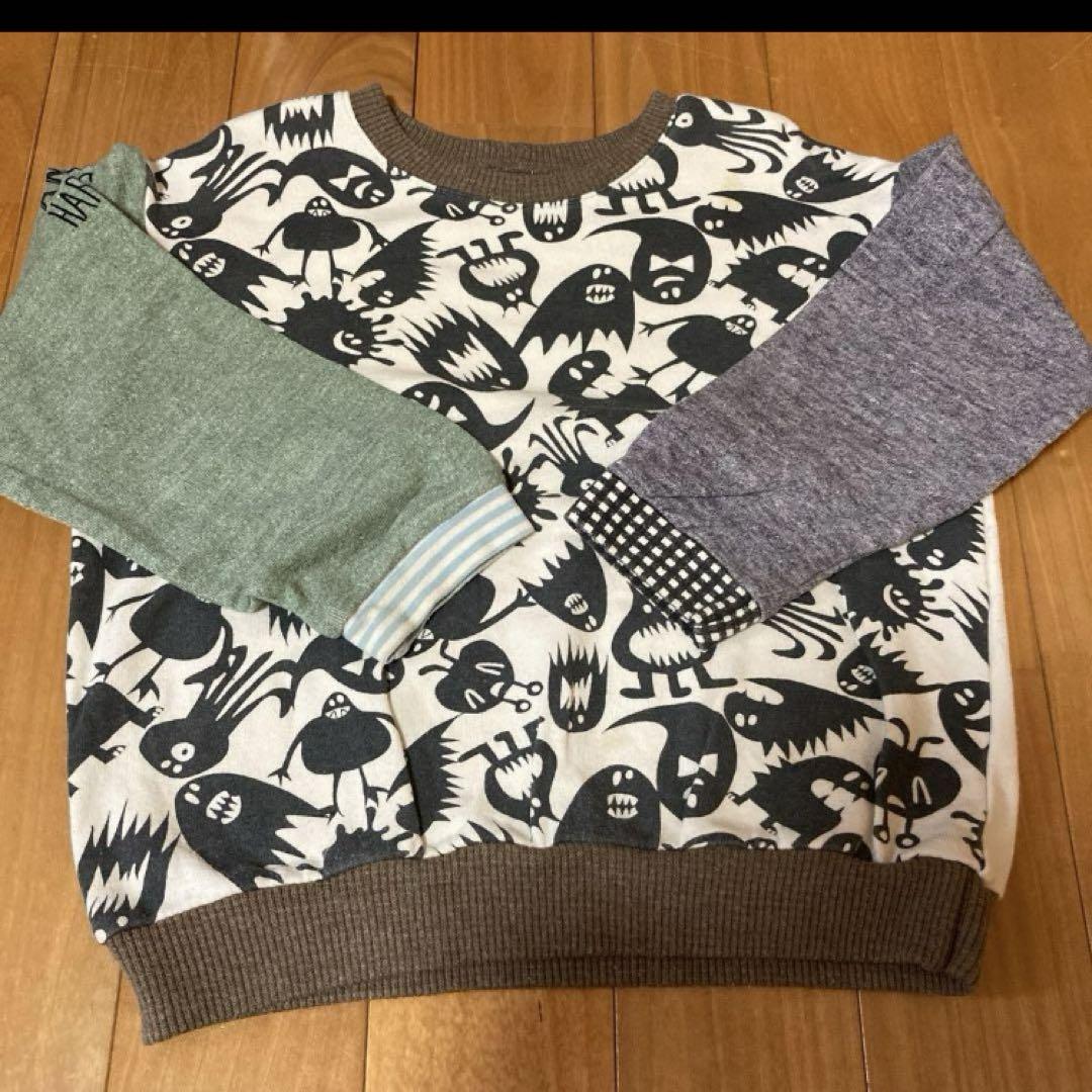 ハンドメイド　こども服　半袖トップス　90