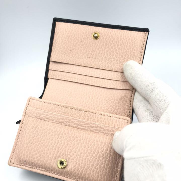 になる 正規品 グッチ折り財布 グッチggマーモント グッチリボン uTZ16-m80026087369 美品 グッチ財布 のレザー