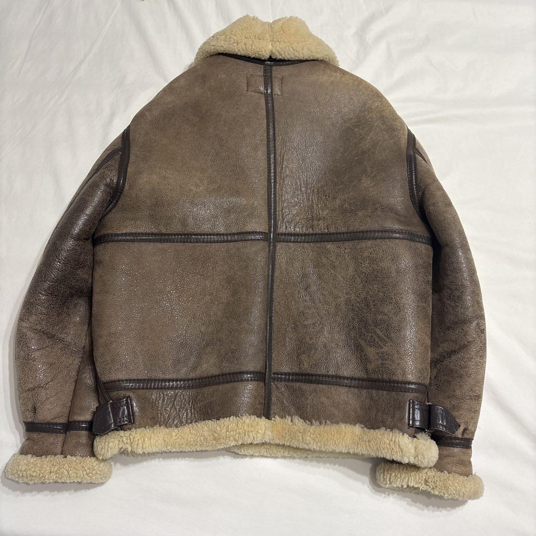 vintage B-3 フライトジャケット ムートン 本革 XL