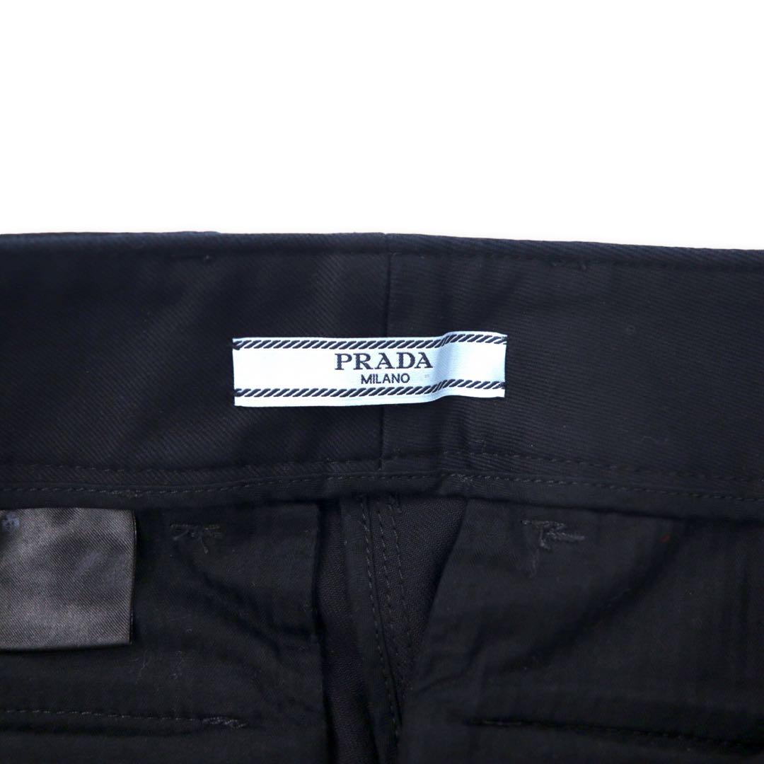正規店仕入れの PRADA コットンツイル テーパードパンツ スラックス トラウザー 36S パンツ