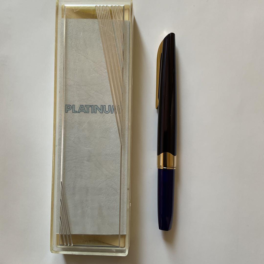 【激安通販 オンラインショップ】日用品 14K プラチナ 万年筆 細字 透明軸 シャルトルブルー ポケット 筆記具