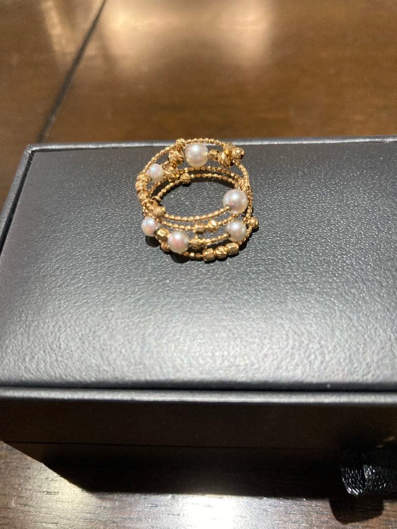 18kバビパールリング