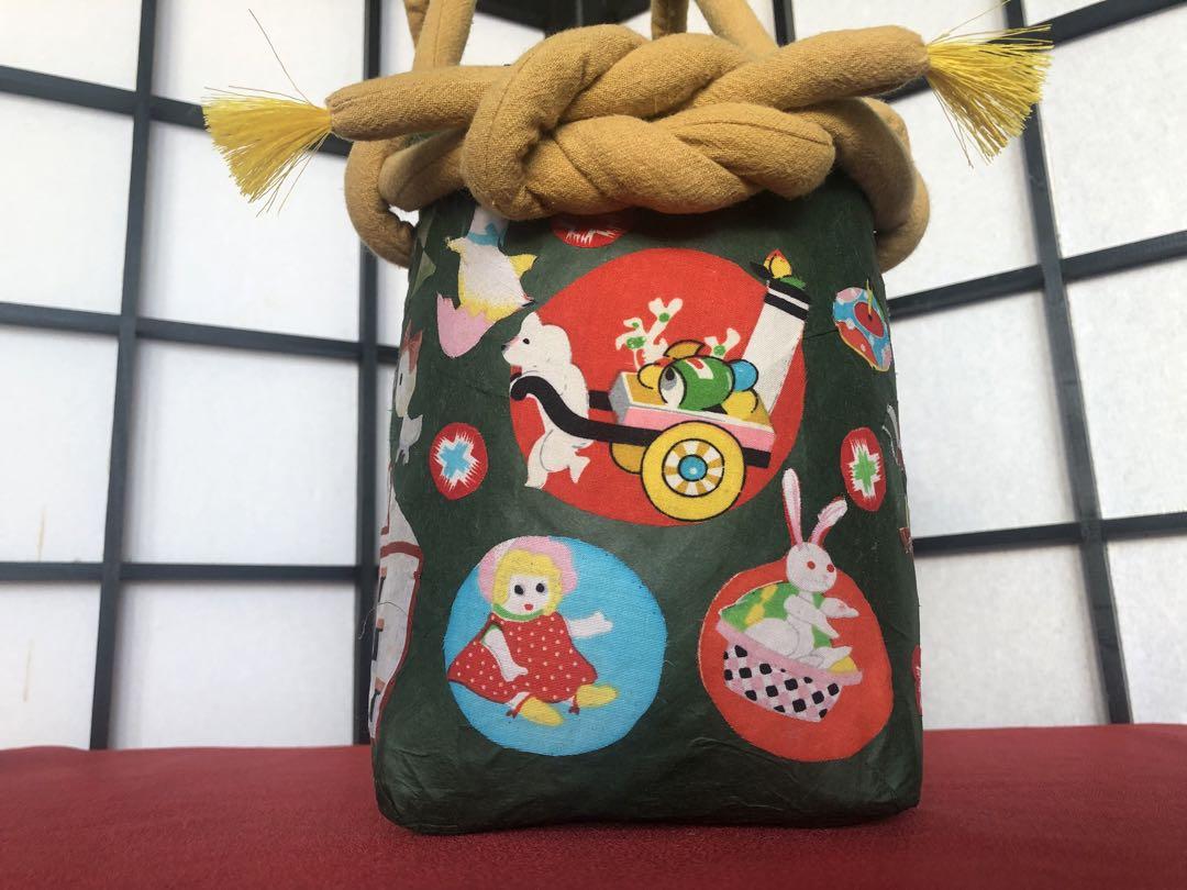 一閑張り　一閑張りバック　レトロ ヴィンテージ　おもちゃ箱　可愛い お 得 な 通販 サイトハンドメイド・手芸 - 一閑張り 一閑張り