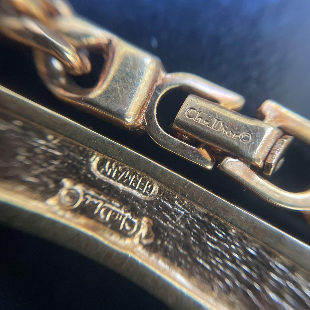 【在庫処分大特価!!】 Christian 美品 ゴールド 喜平チェーンプレートブレスレット Dior アクセサリー