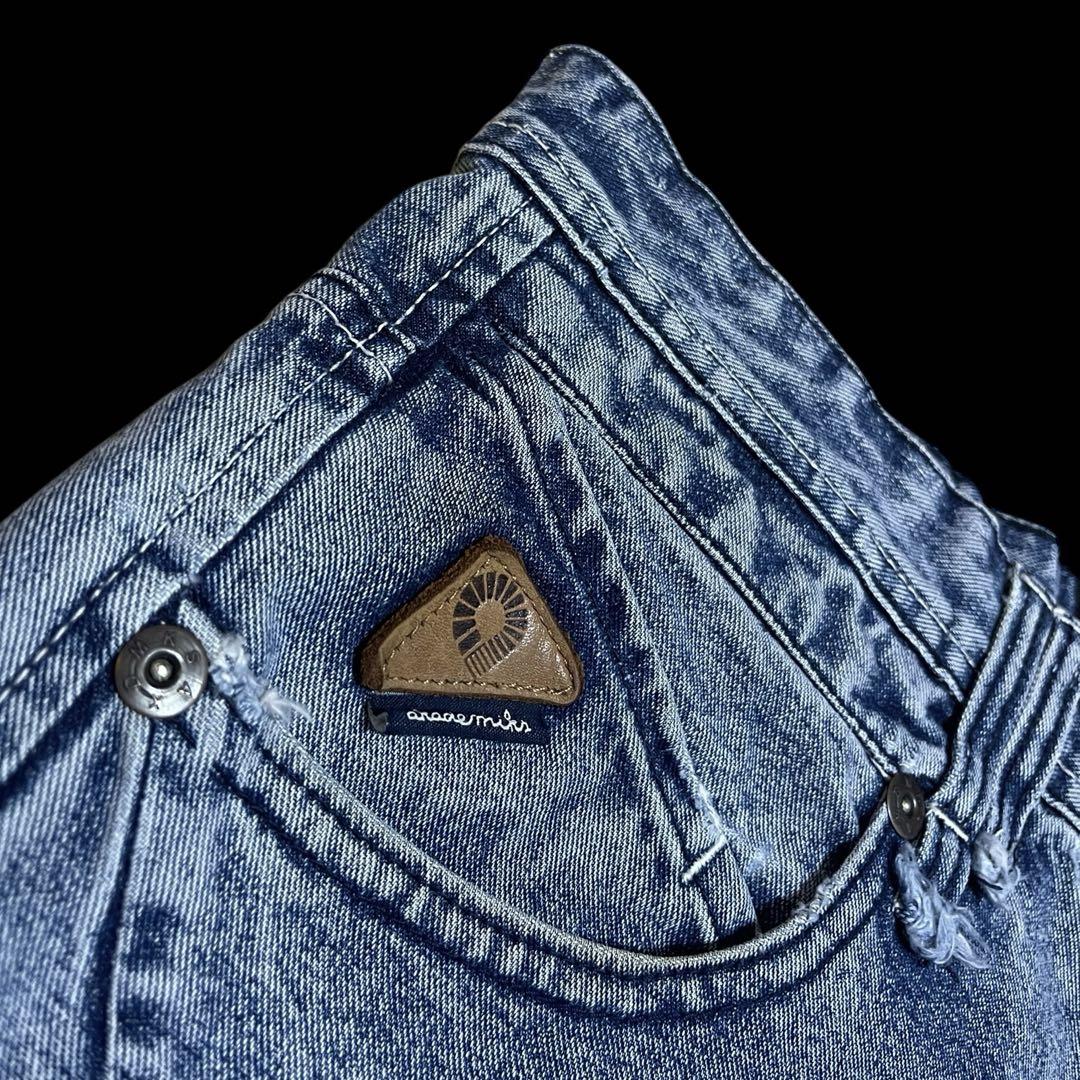 00s AKADEMIKS Denim Baggy Shorts ダメージ 36