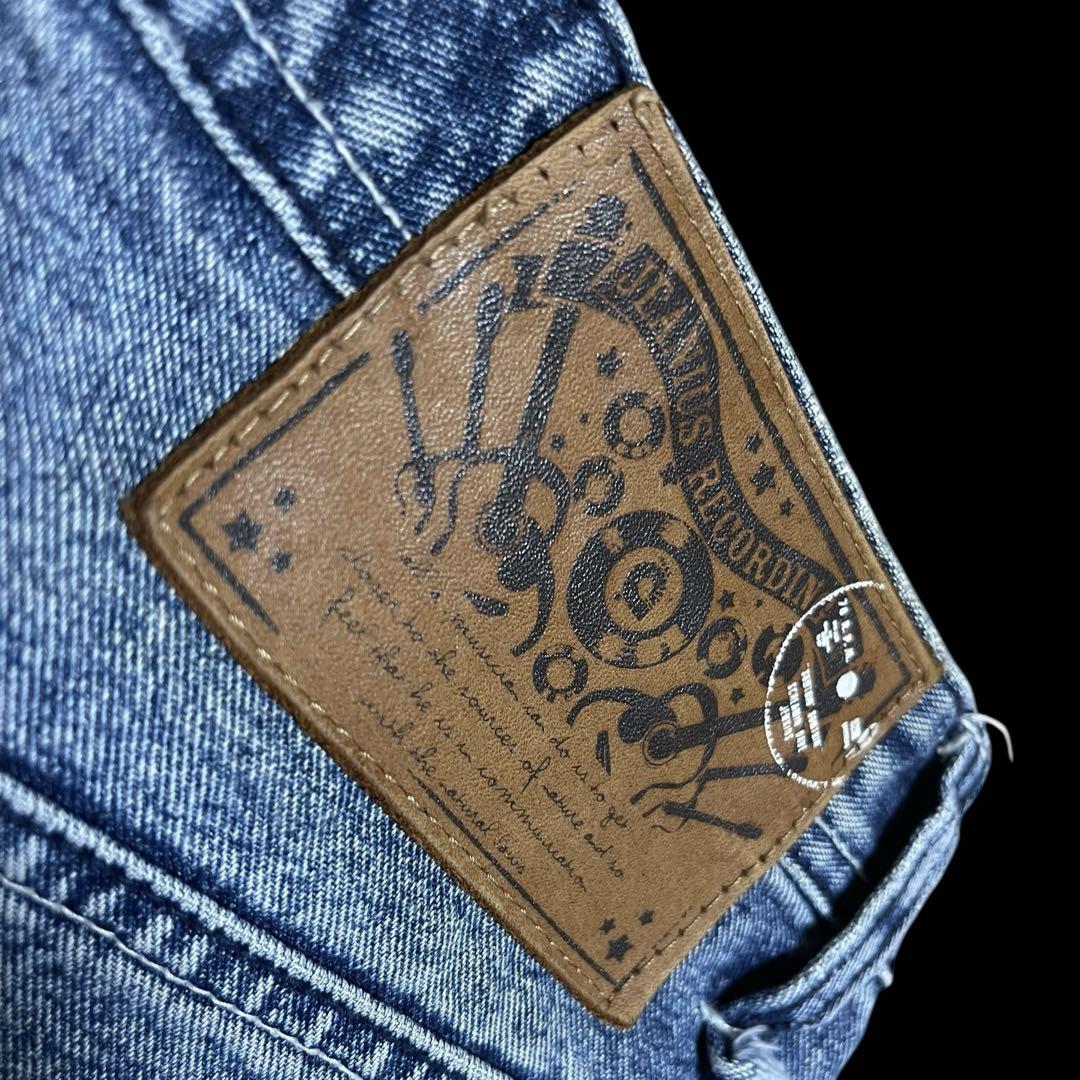 00s AKADEMIKS Denim Baggy Shorts ダメージ 36