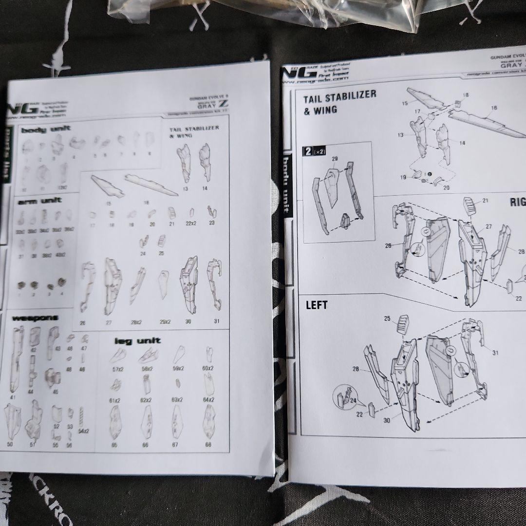 MG MSZ-006-3B ゼータガンダム3号機B型グレイ・ゼータ　改造パーツ