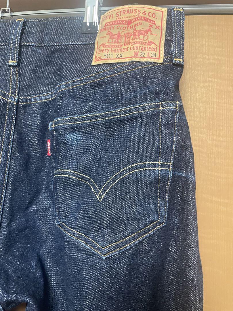 リーバイス501XX 日本製赤耳復刻紙パッチ刻印3015 W32 L34