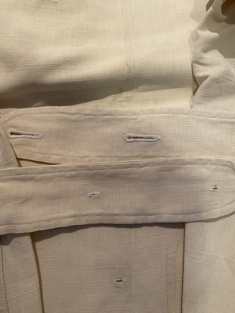 〜1900's WHITE HEAVY LINEN COAT 画像12