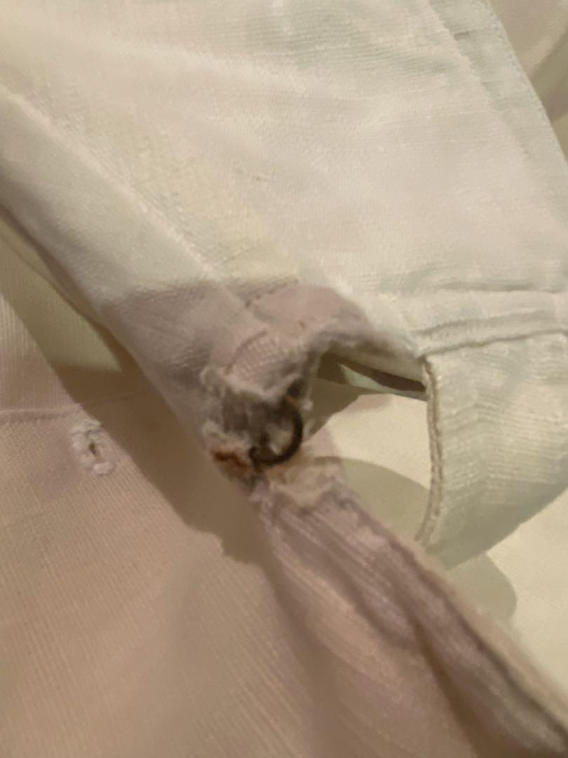 〜1900's WHITE HEAVY LINEN COAT 画像17