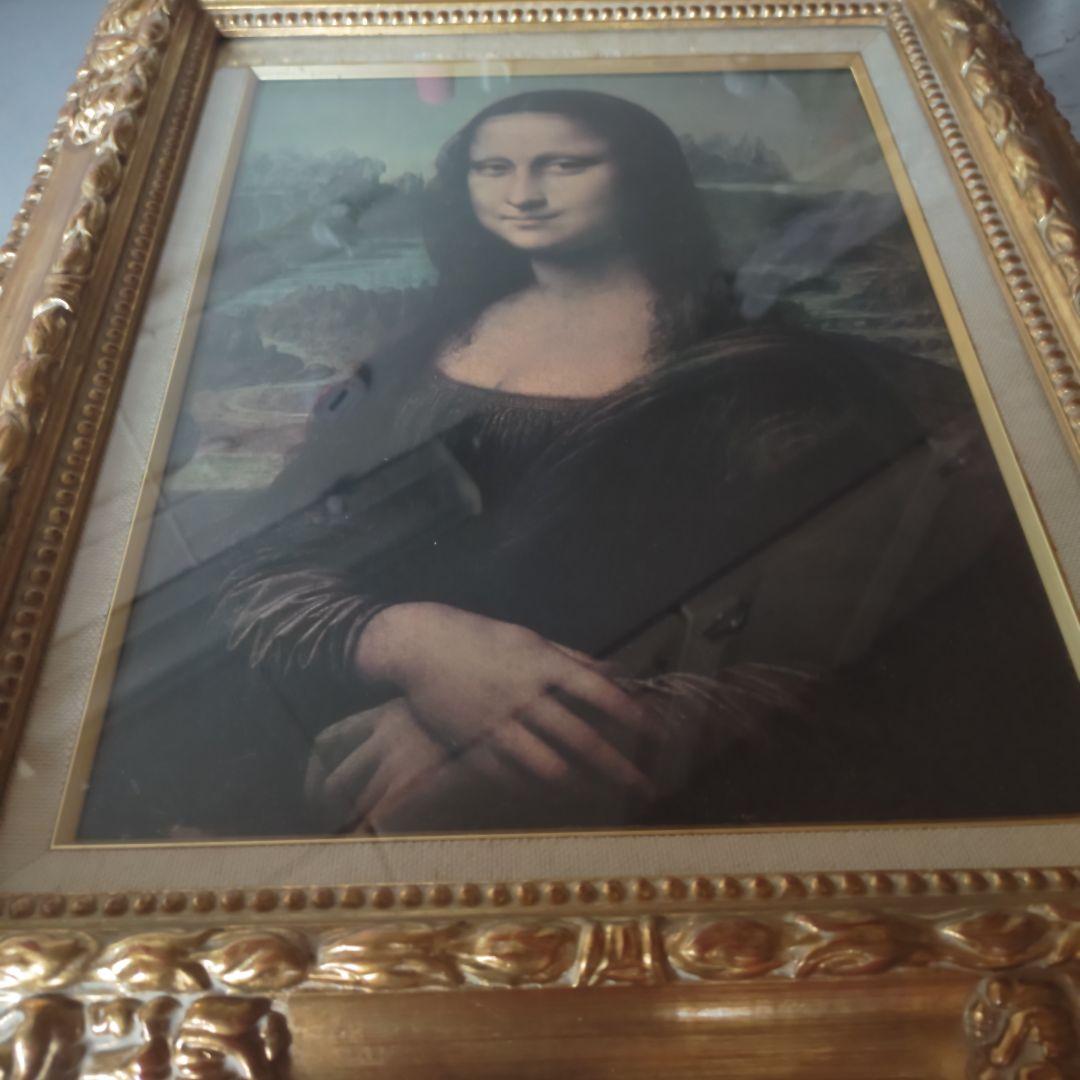 最新情報 アンティーク メルカリ - 複製画 油絵 モナ・リザ ルーブル美術館 絵画