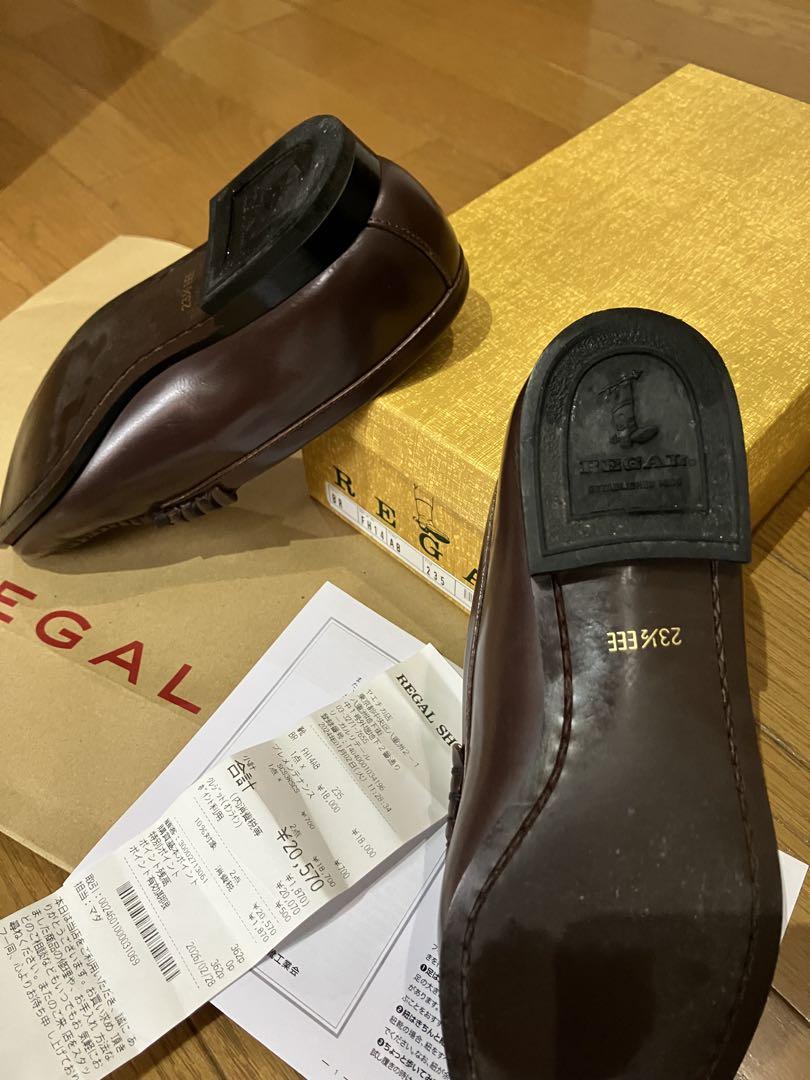 未使用に近い　レディース　　　　　　REGAL ローファー 23.5EEE 茶
