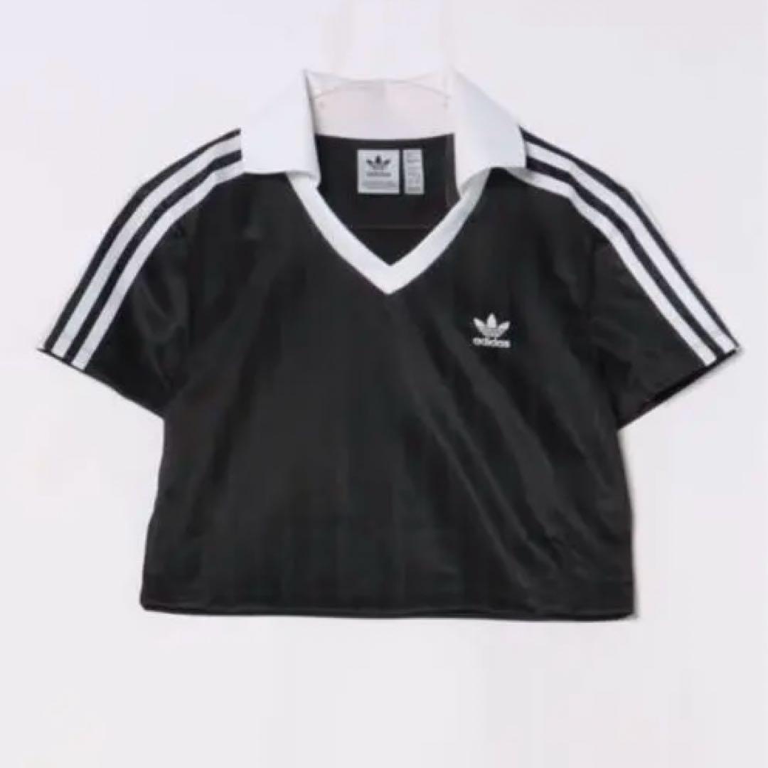 ADIDAS アディダス V-NECK POLO ショートスリーブ BLACK
