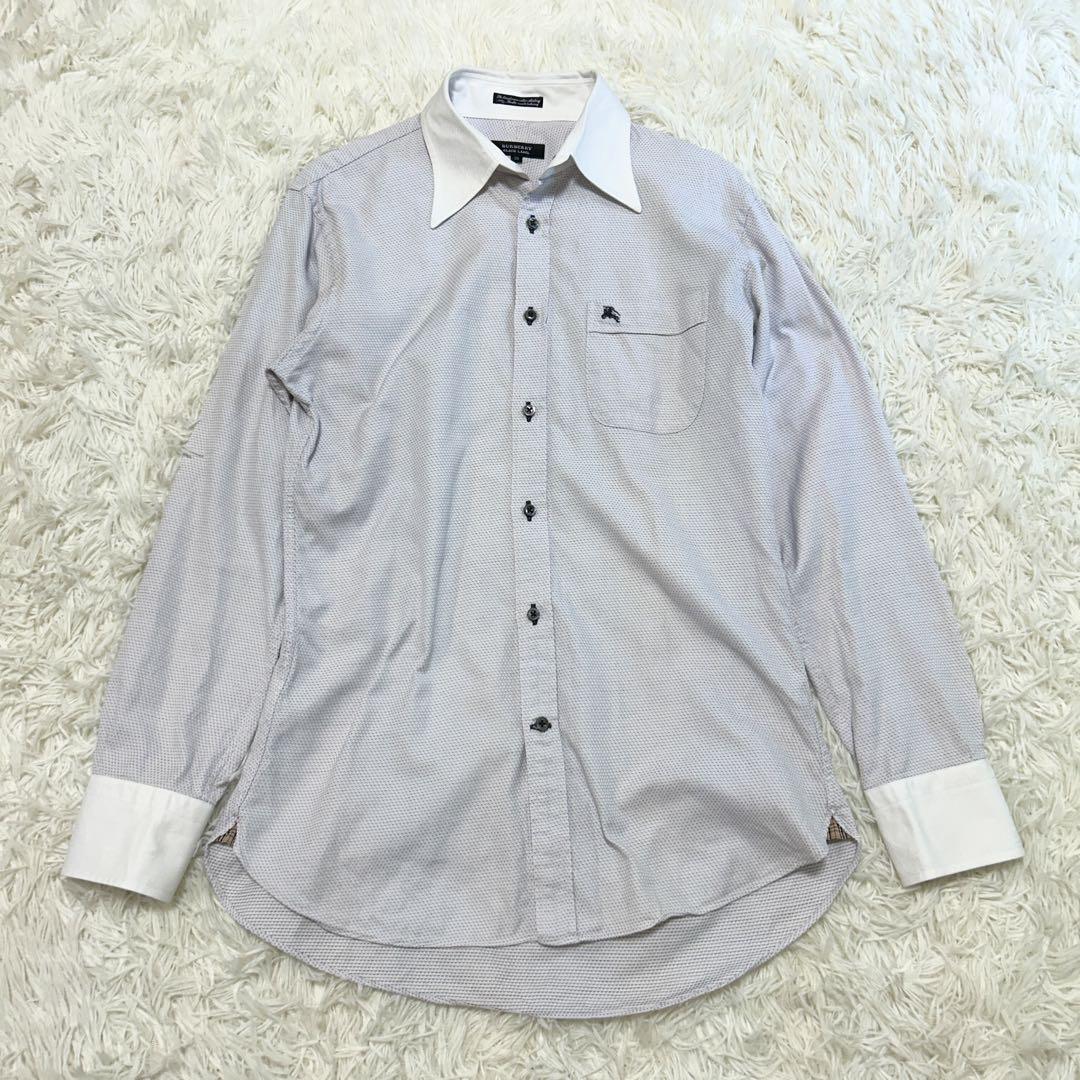 美品】Burberry Black Label ノバチェック シャツ 刺繍ロゴ