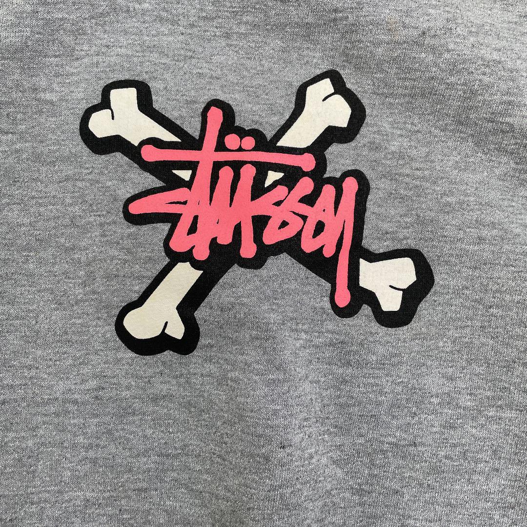 格安お得 STUSSY スウェット 90s グレー L 古着 OjolI-m80060561460 超激得国産