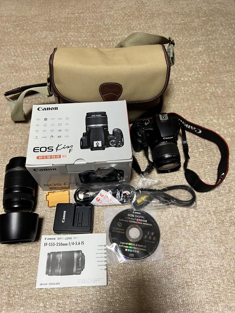 ジャンク　Canon EOS Kiss f デジタル一眼レフ 望遠レンズ付き
