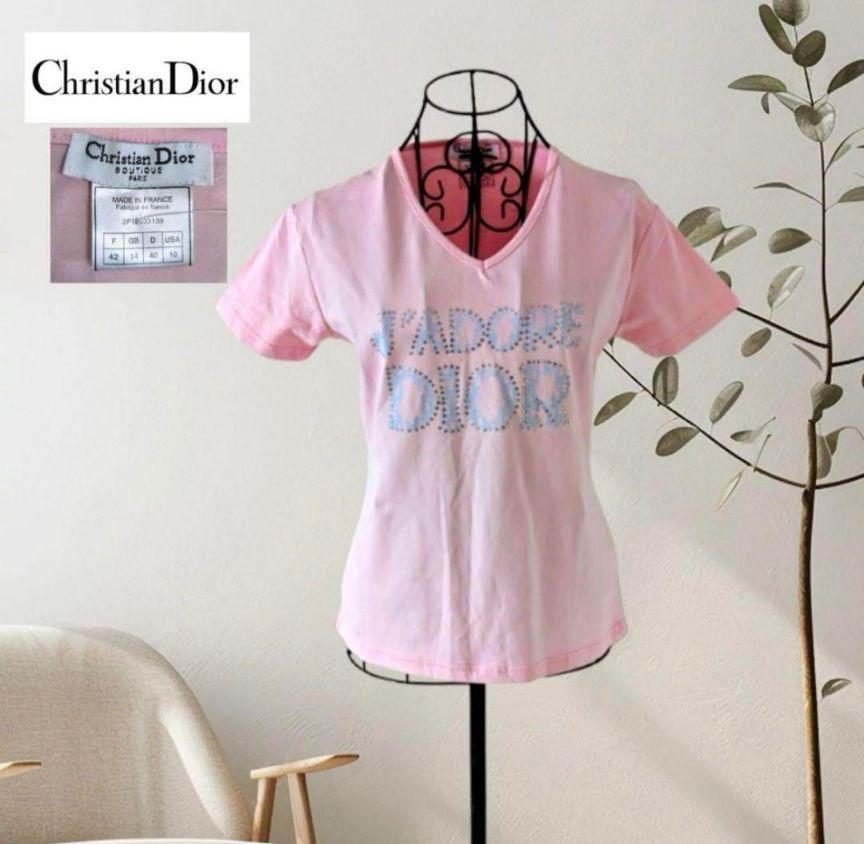 【Dior】クリスチャンディオール　J'ADORE　カットソー　ピンク　42