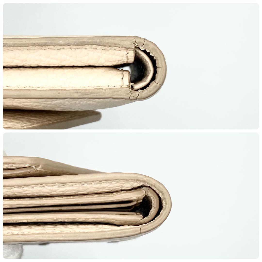 ✨美品✨Maison Margiela 三つ折り 財布 ステッチ ピンクベージュ