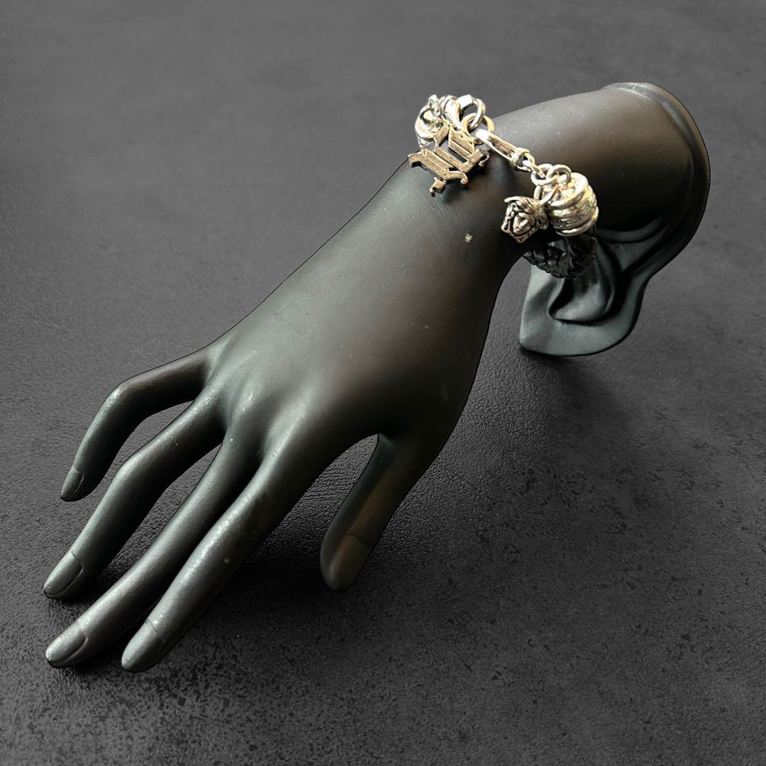 アクセサリー Gianni Versace Medusa Leather Bracelet
