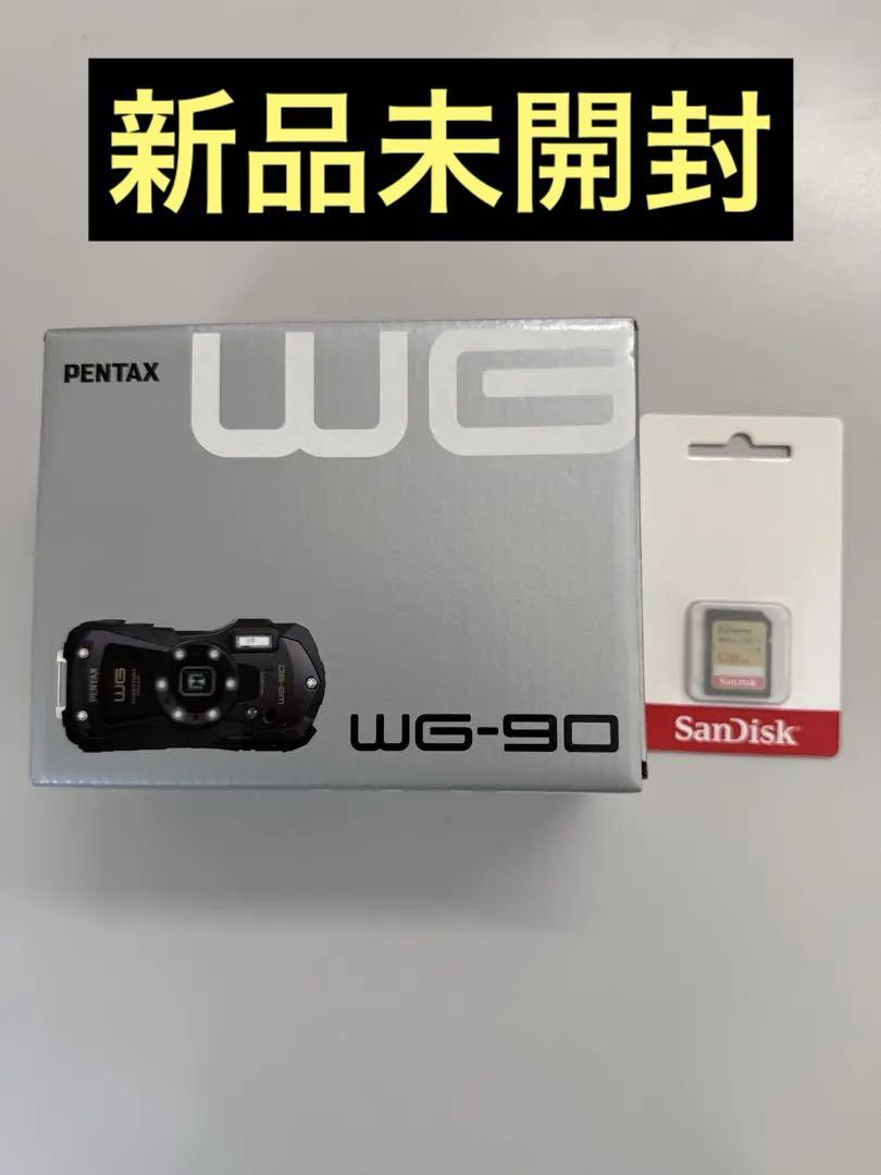 PENTAX WG-90ブラック　SD 128GBセット　デジカメ　新品未開封