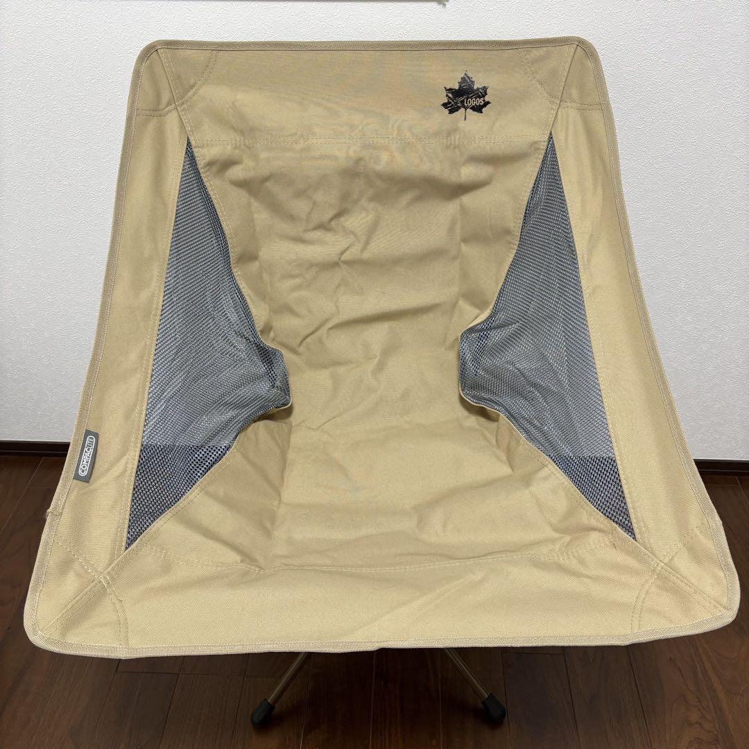 LOGOS ワイドバケットチェア　ロゴス　ローチェア　アウトドアチェア　ベージュ