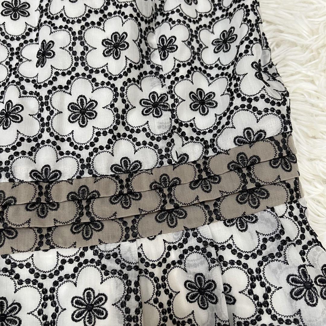セール 国内 刺繍ワンピース 花柄レース 極美品】TOCCA 00美品 希少 上品 スカート