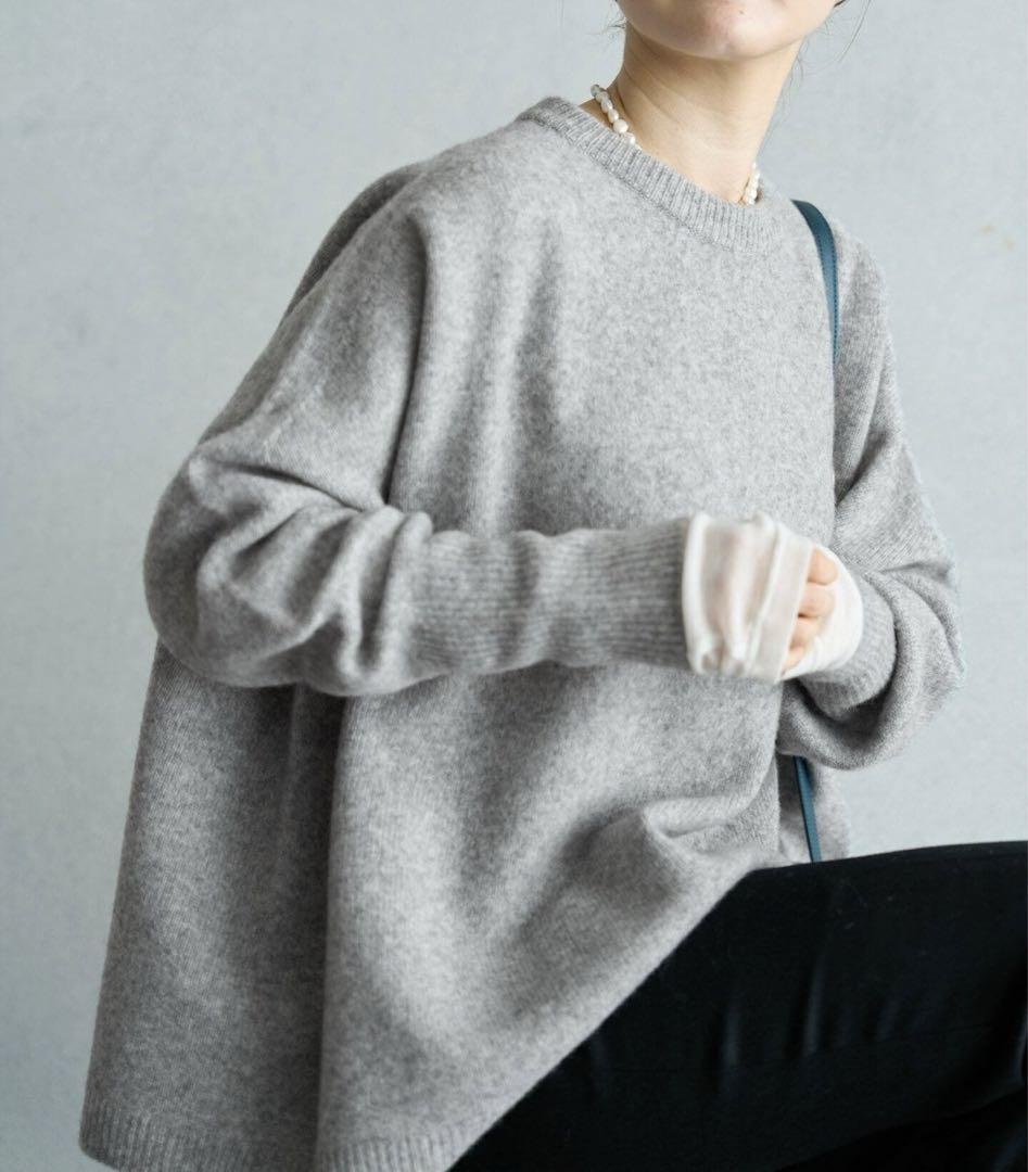 未使用タグ付き】今期 IENA ウールカシミヤクループルオーバー