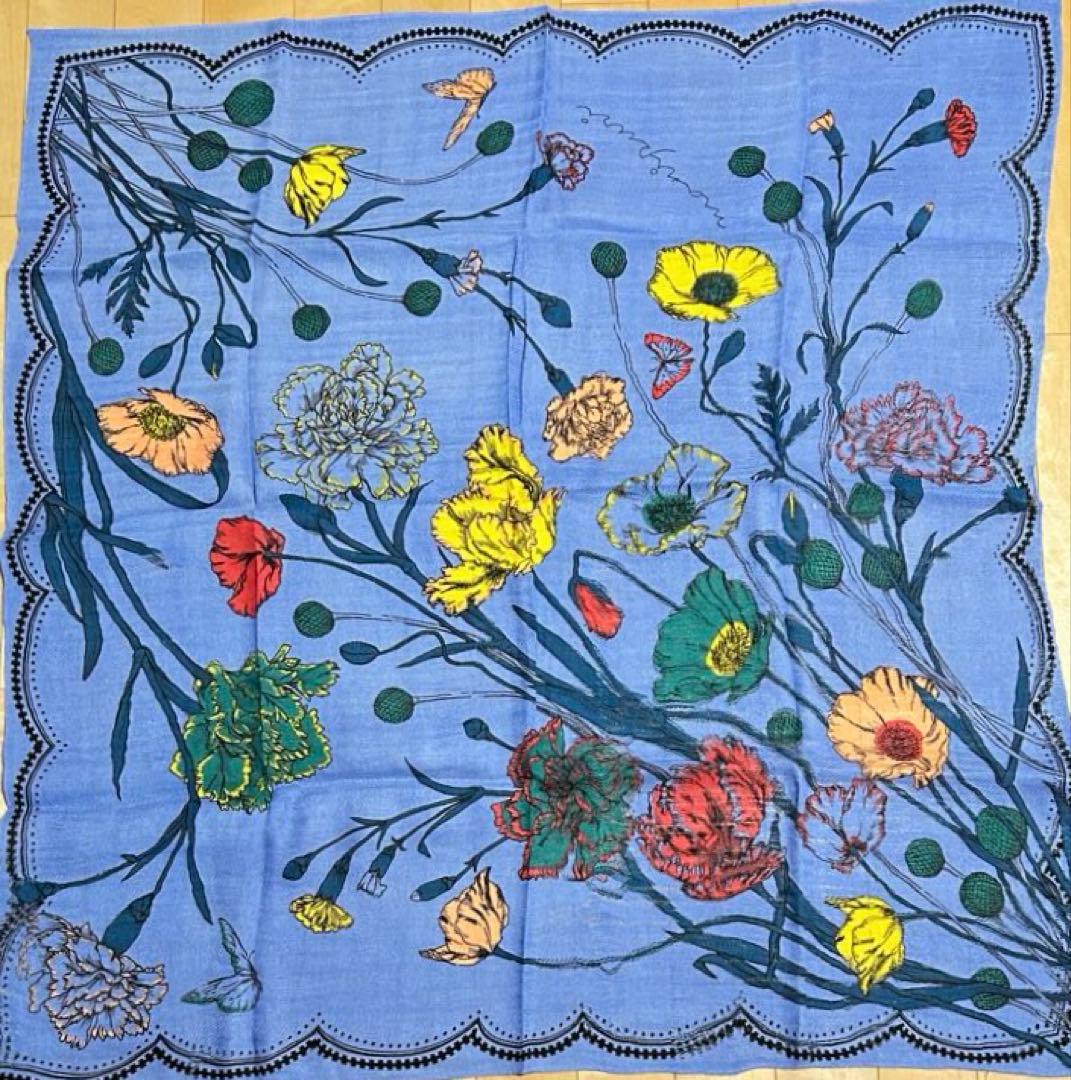 新品未使用manipuri ブルーム　リネンコットンシルクストール