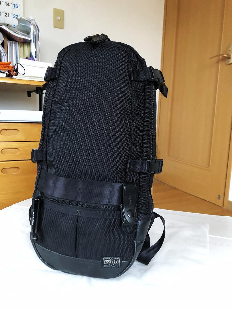 美品　ポーター　ヒート　リュック　旅行　ジム　バイシクル　タンカー　スリム