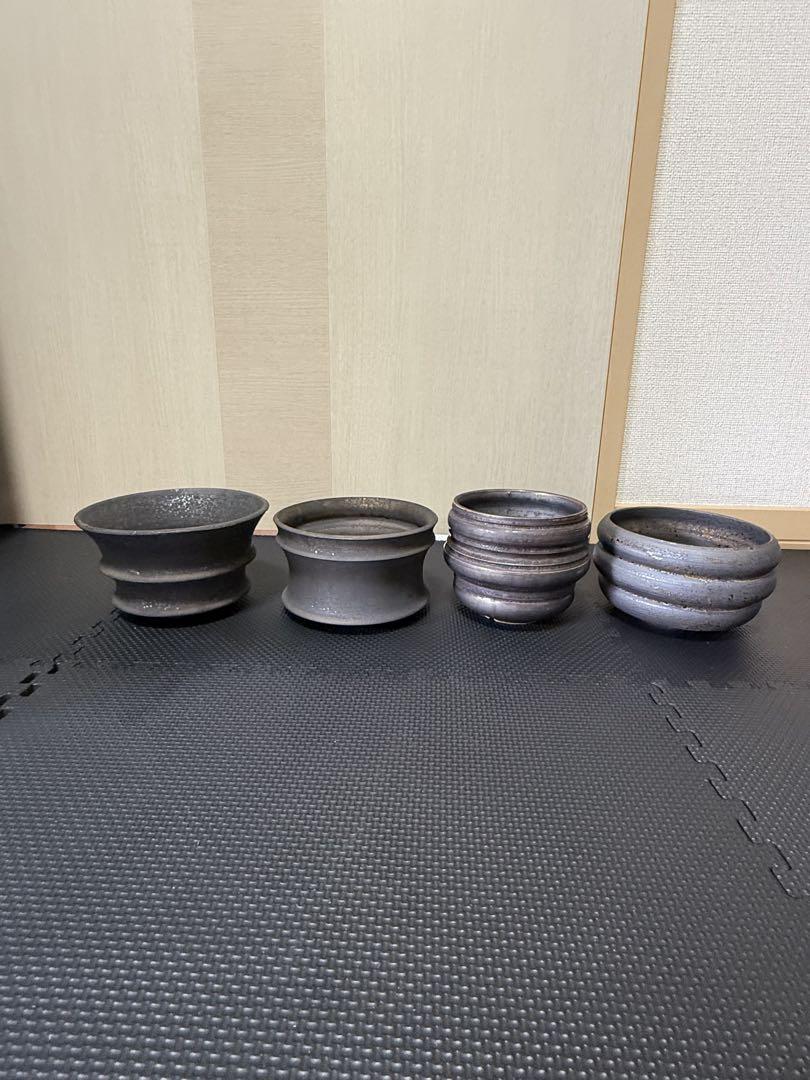早い者勝ち 山中勇人 新品 中古 4鉢セット まとめ売り 陶器鉢 作家鉢