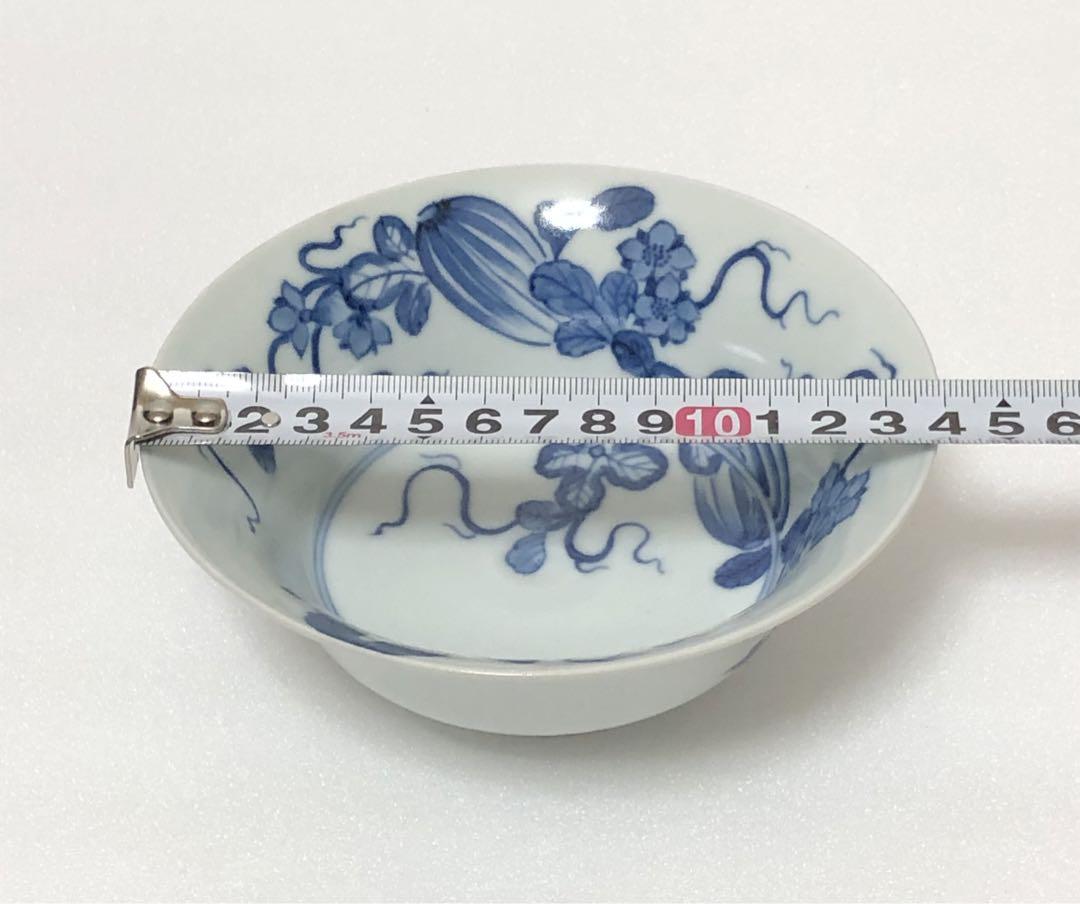 高級美術 有田焼 貴祥窯 延宝古伊万里様式 染付 瓜花鳥文 中鉢