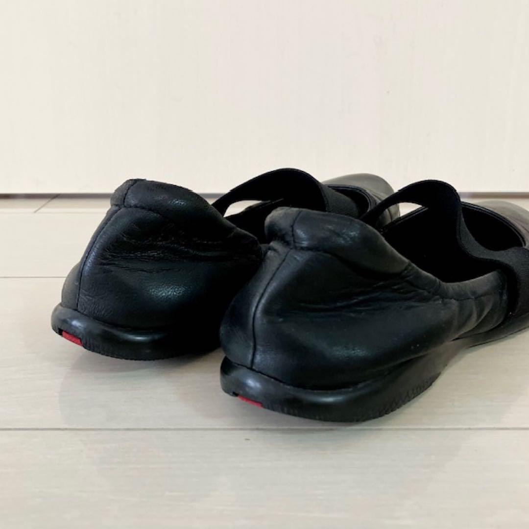 PRADA フラットシューズ バレエシューズ レザー ストラップ