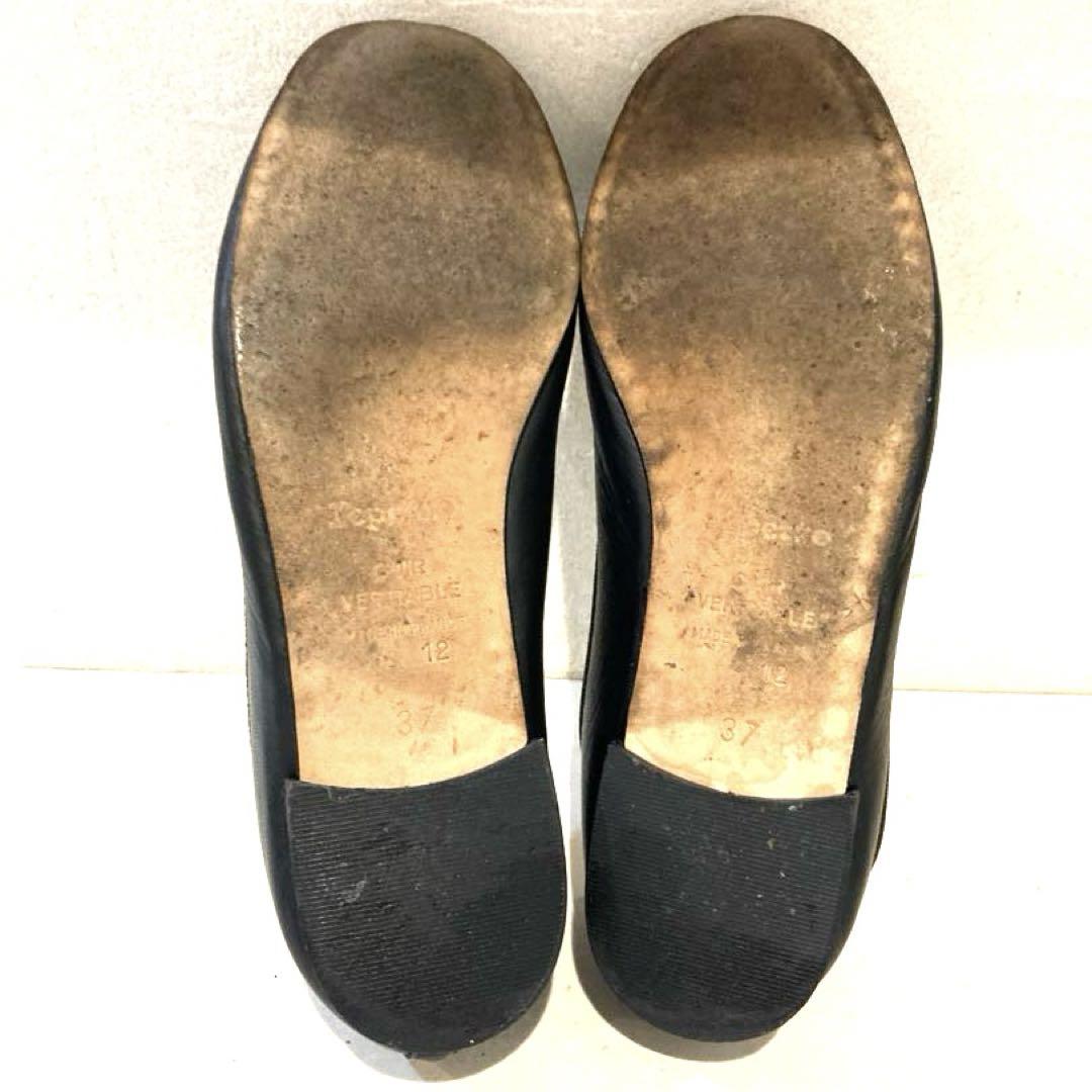 【美品】repetto レザー　フラット　パンプス　バレエシューズ　黒