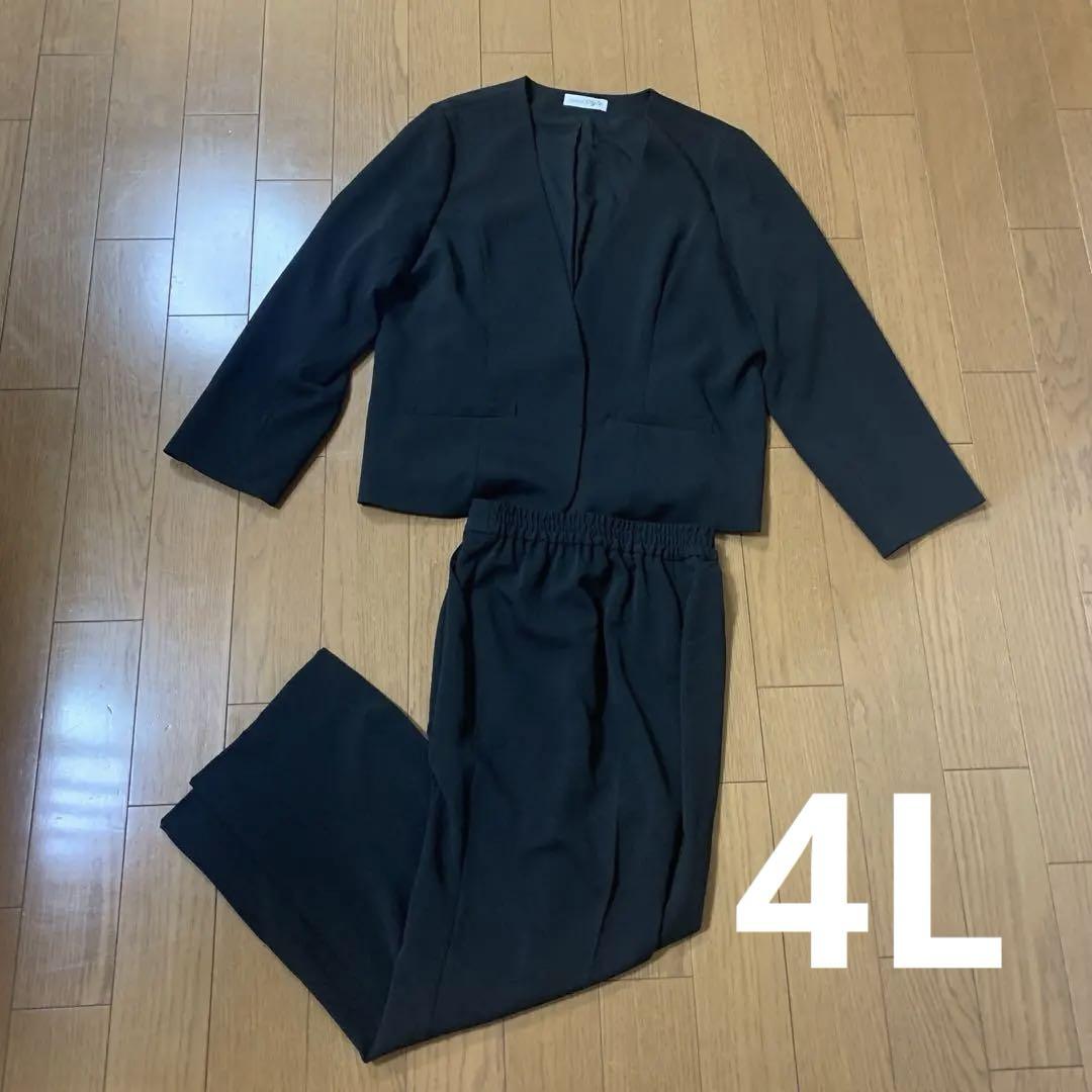 ブラックフォーマル 4L パンツ ノー 大きめ Hina Style