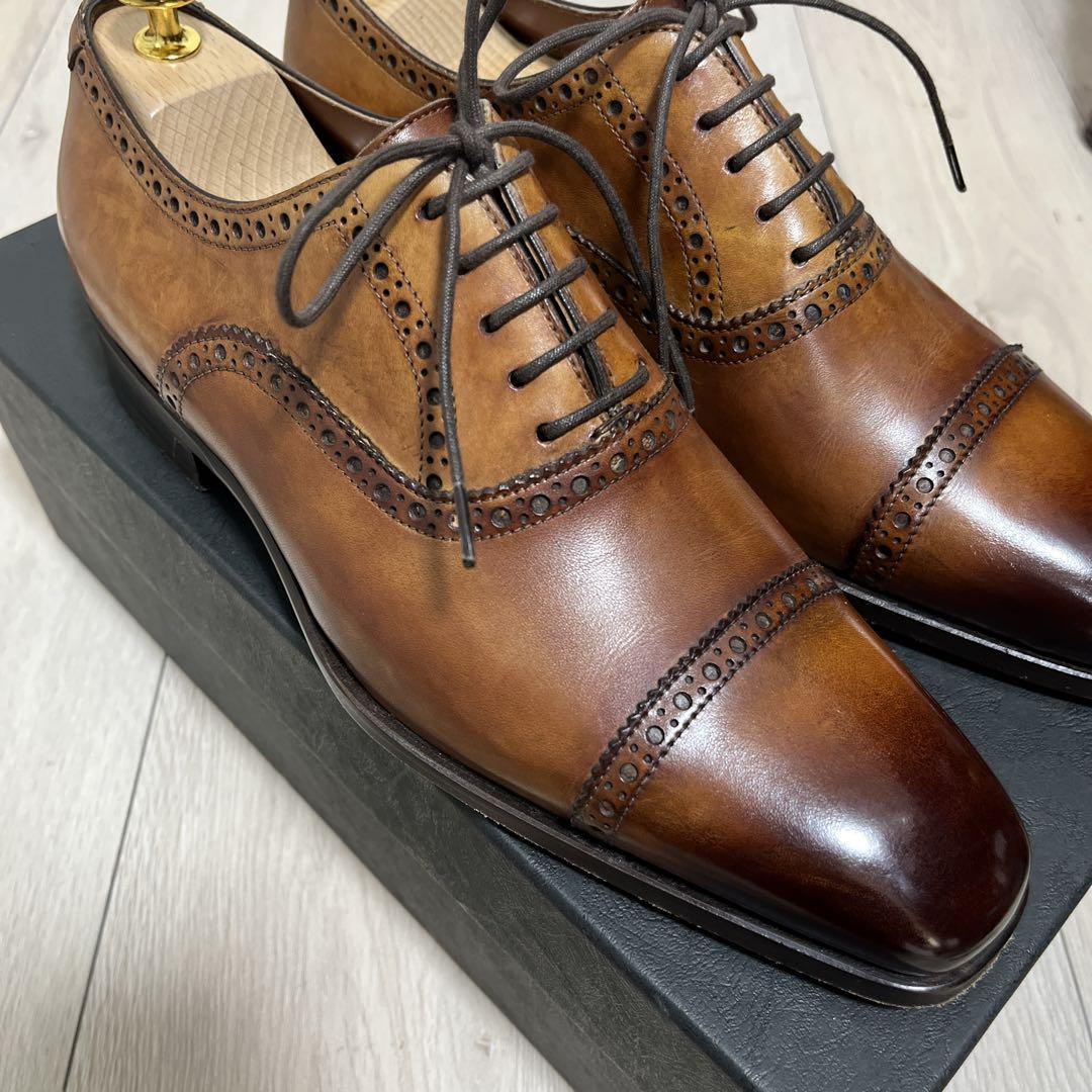 【美品】マグナーニ　Magnanni 最高級ライン　革靴　茶色　ブラウン