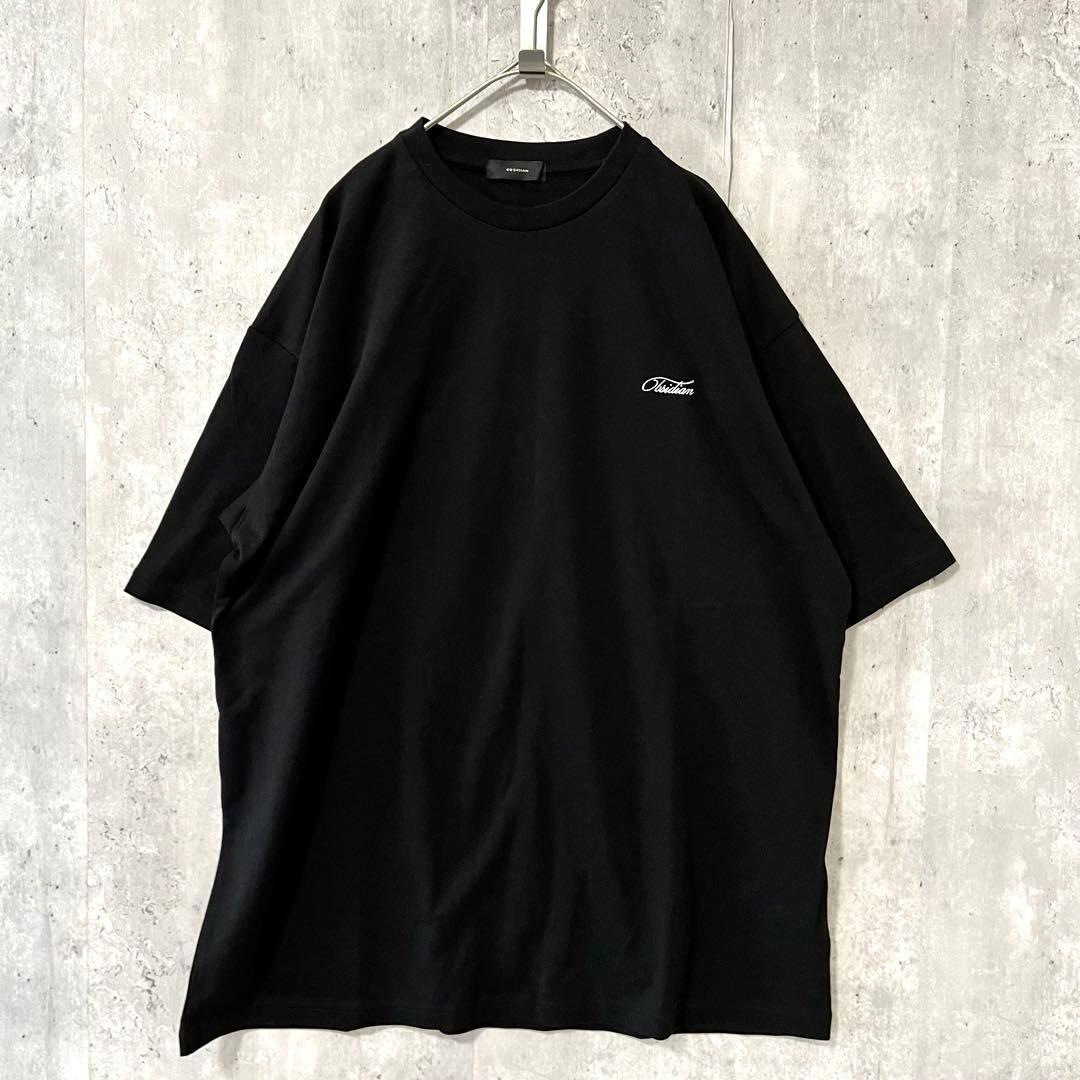 美品OBSIDIAN ロゴ刺繍シンプルカットソー綺麗めカジュアル上品