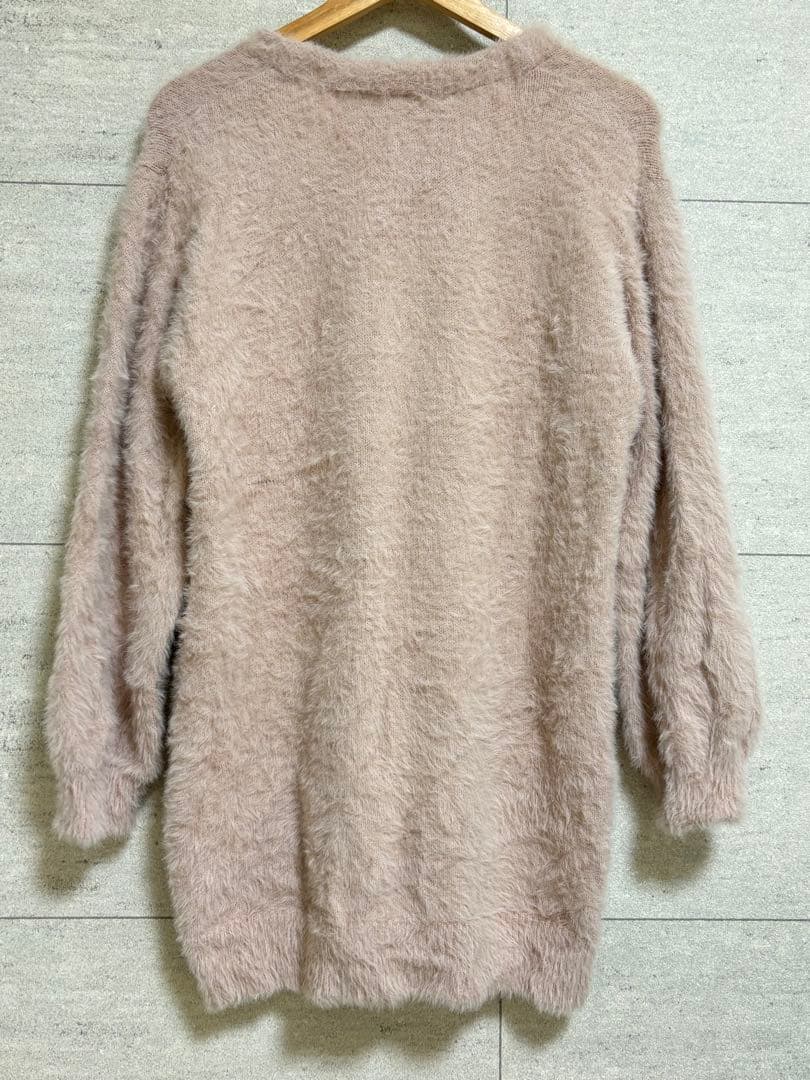 vintage モヘアニットカーディガン カートコバーン 【ウールブレンド】ラコステ　ワンポイントロゴ　クルーネックニット　ブラック　Ｍ