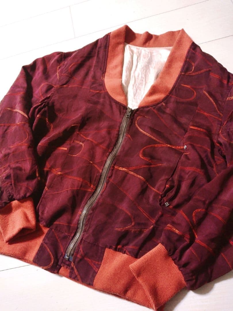 D220770 UNKNOWN 総柄シルクブルゾン 人気 商品 通販