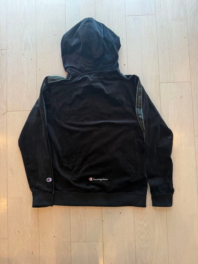 Champion ベロア ジャージ セットアップ ブラック