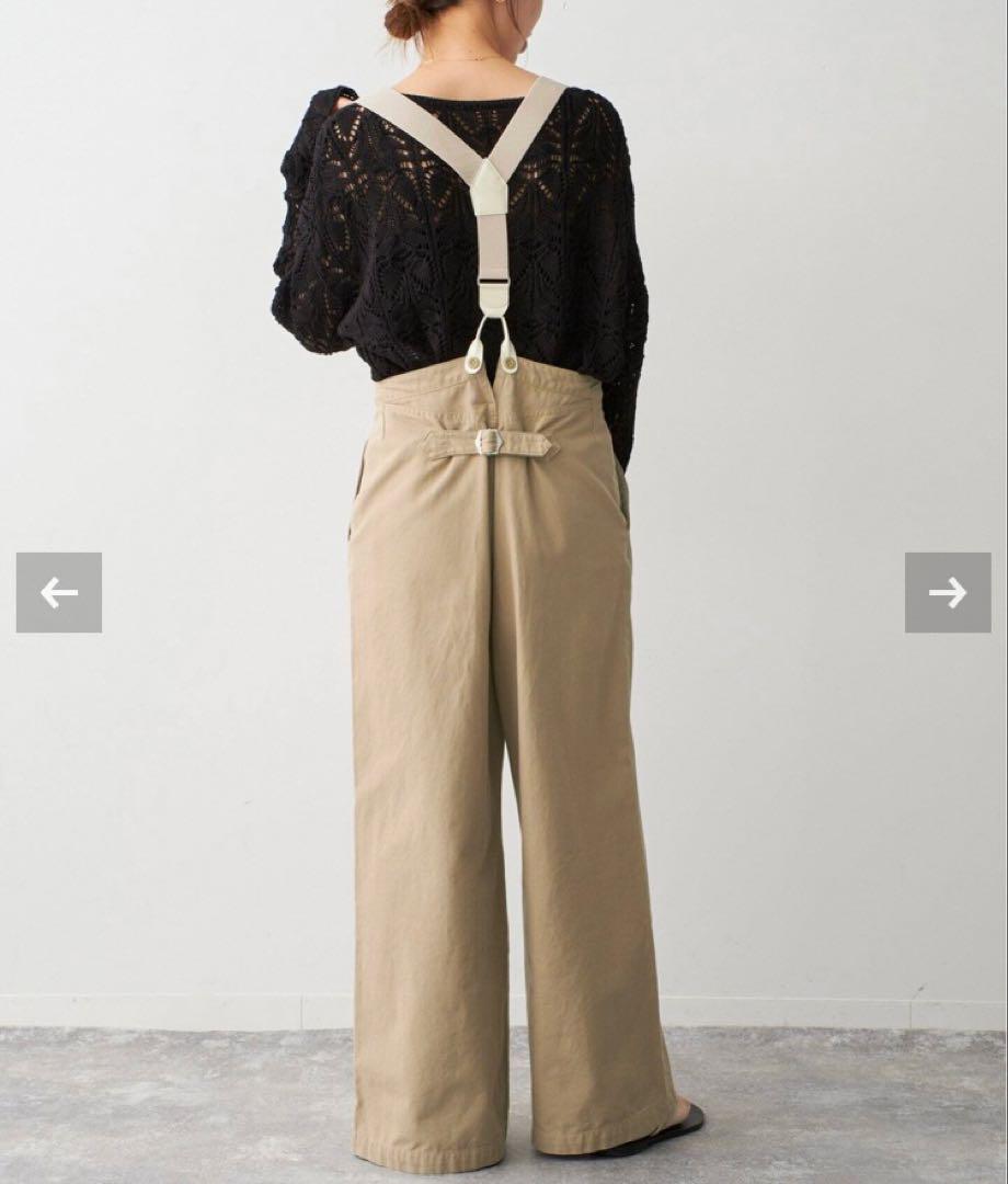 Spick and Span サスペンダー付きワーカーパンツ