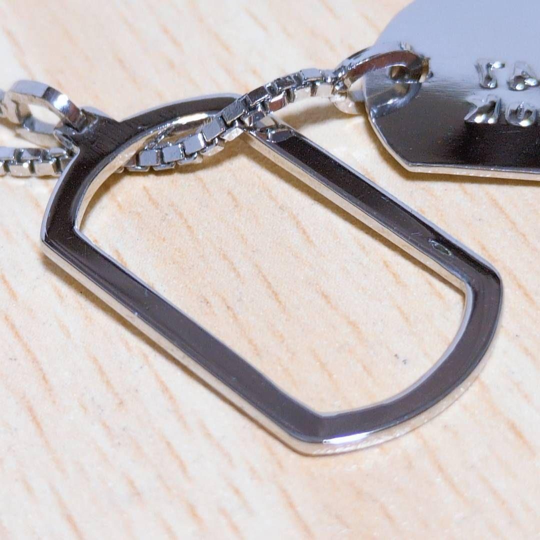 Dior ブラック ドッグタグ ネックレス ディオール 極美品】Dior ディオール ドッグタグ ネックレス new look