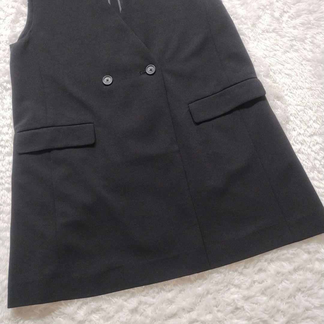新品タグ付き☆24SS☆アンフィーロ　BEAUTY MOVE ミドルジレ　M　黒