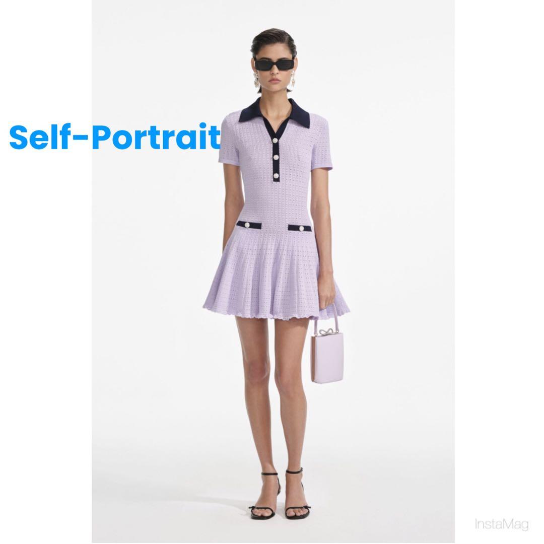 ❇️Selfportrait正規25春新作セルフポートレート切替ワンピース