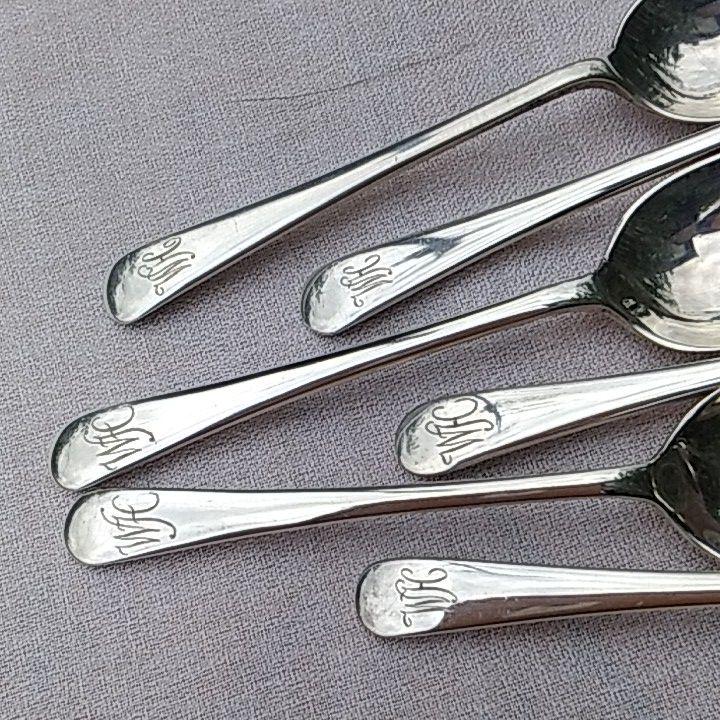 美品 デミタスサイズ 純銀製スプーン6本セット