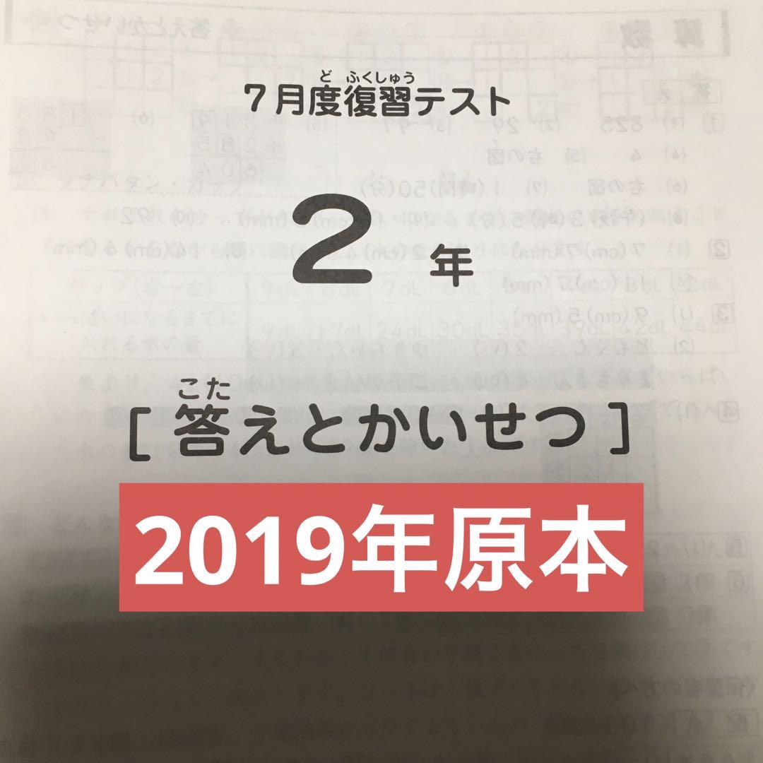 サピックス 2019年 7月度復習テスト 2年 原本！ - メルカリ