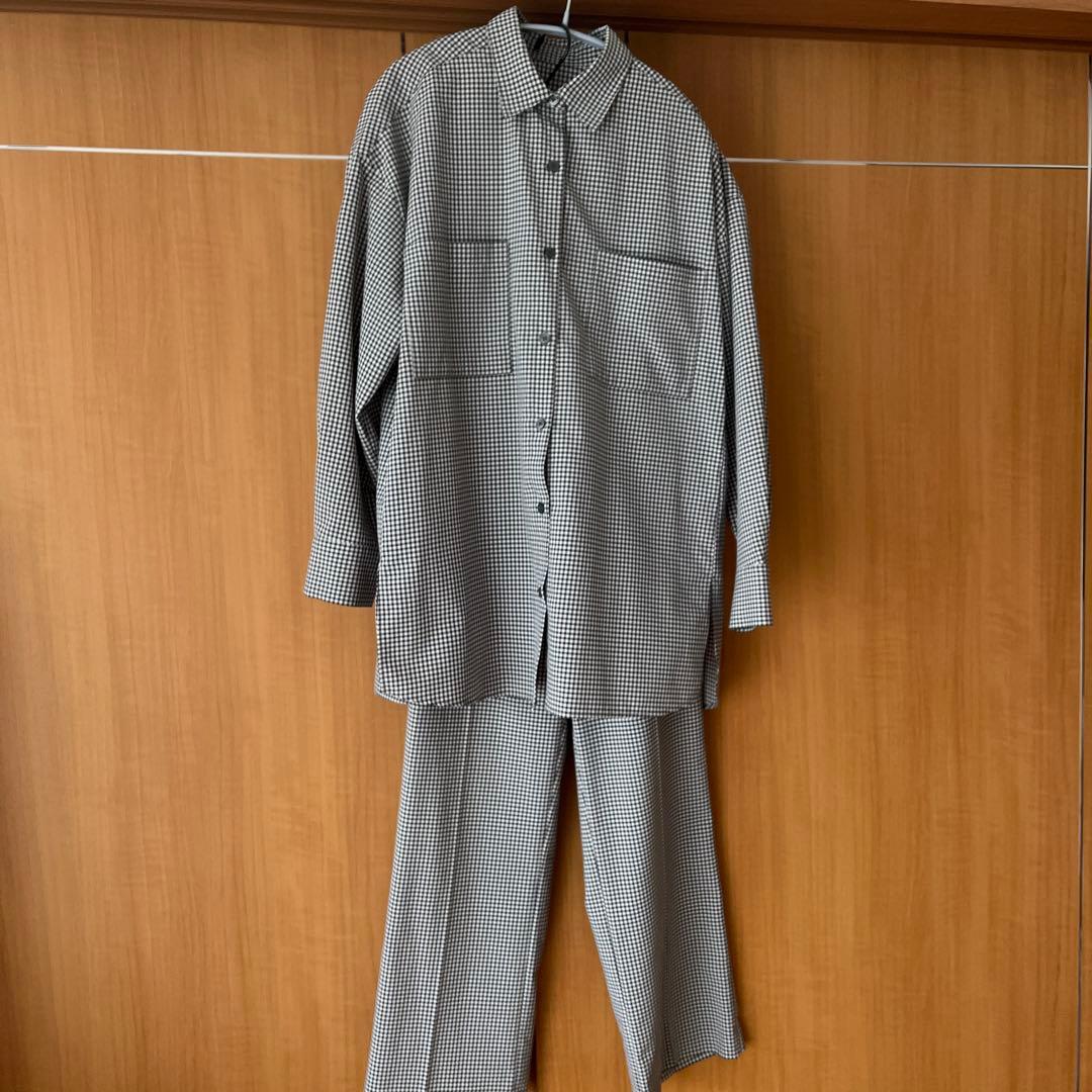 ギンガムチェック　セットアップ