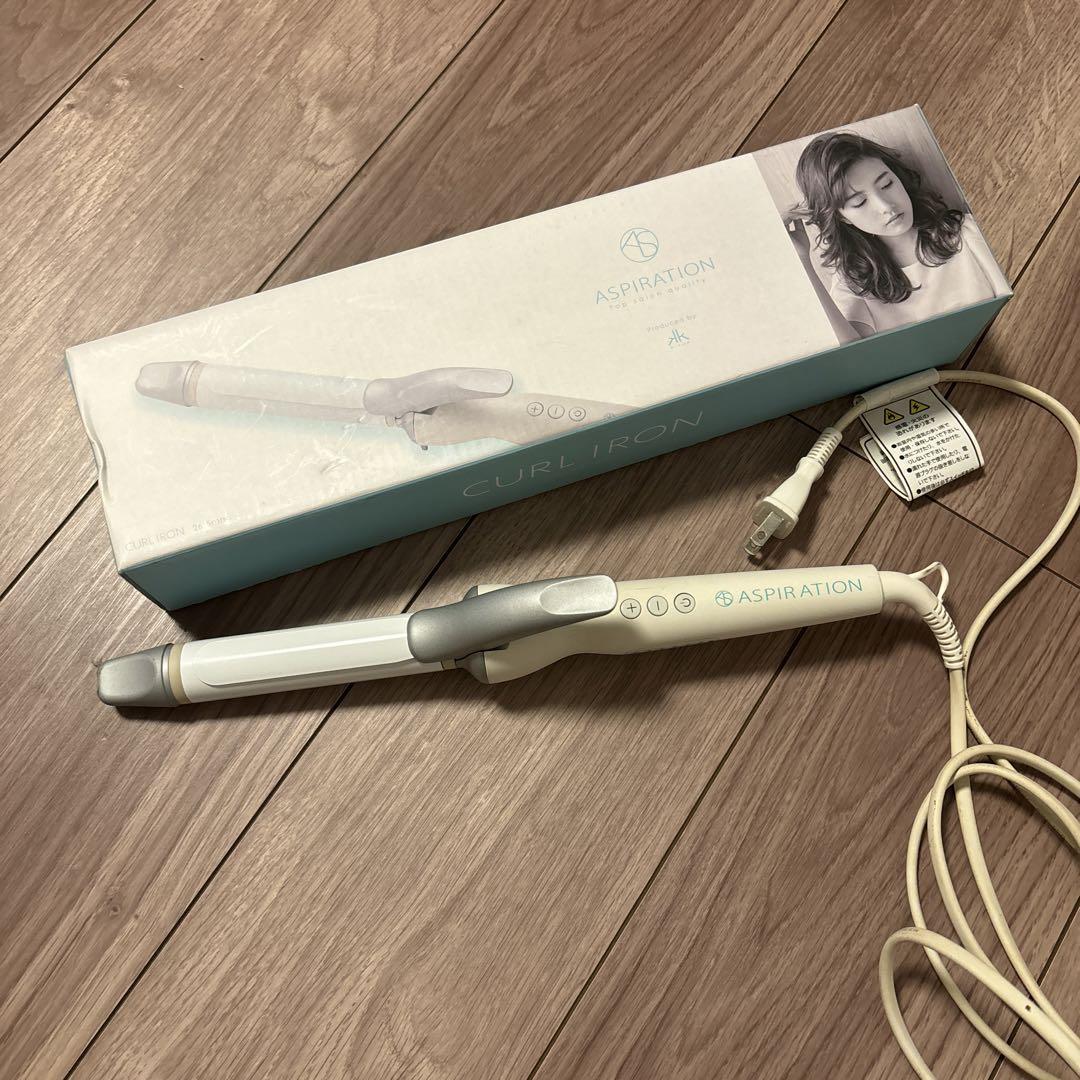 ASPIRATION カールアイロン ホワイト 26.5㎜