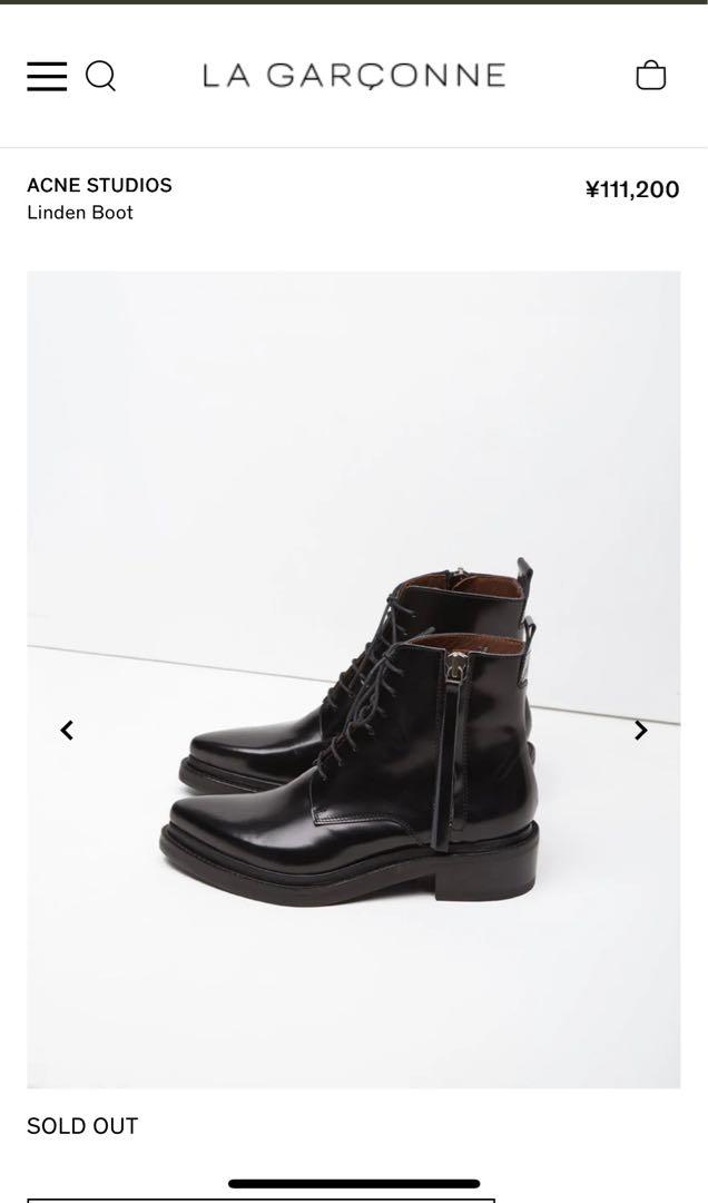 Acne Studios ショートブーツ（黒）Linden - メルカリ